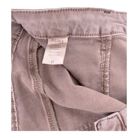 Pistola Hunter Ankle Stretch Skinny Cargo Pants Cropped Mauve Size 33 - Picture 10 of 13